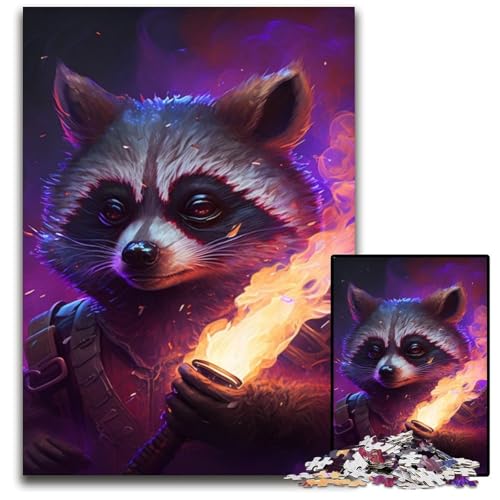 1000-teiliges Puzzle für Erwachsene, magischer Waschbär, Holzpuzzle, anspruchsvolles Denkspiel für Teenager, unterhaltsames interaktives Spiel für die ganze Familie, 50x75cm/19,68x29,52 Zoll 1000-teiliges Puzzle für Erwachsene, magischer Waschbär, Holzpuzzle, anspruchsvolles Denkspiel für Teenager, unterhaltsames interaktives Spiel für die ganze Familie, 50x75cm/19,68x29,52 Zoll von RZFWJL