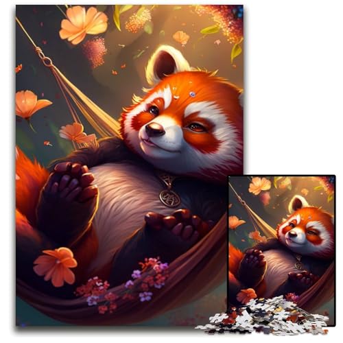 1000-teiliges Puzzle für Erwachsene, wunderschöner roter Panda, Holzpuzzle, anspruchsvolles Denkspiel für Teenager, unterhaltsames interaktives Spiel für die ganze Familie, 50x75cm/19,68x29,52 Zoll 1000-teiliges Puzzle für Erwachsene, wunderschöner roter Panda, Holzpuzzle, anspruchsvolles Denkspiel für Teenager, unterhaltsames interaktives Spiel für die ganze Familie, 50x75cm/19,68x29,52 Zoll von RZFWJL