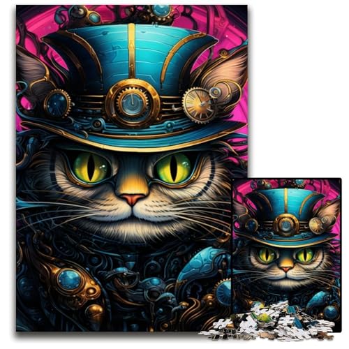 1000-teiliges Puzzle für Erwachsene „Der Kater mit dem Hut“, Holzpuzzle, anspruchsvolles Denkspiel für Teenager, unterhaltsames interaktives Spiel für die ganze Familie, 50x75cm/19,68x29,52 Zoll 1000-teiliges Puzzle für Erwachsene „Der Kater mit dem Hut“, Holzpuzzle, anspruchsvolles Denkspiel für Teenager, unterhaltsames interaktives Spiel für die ganze Familie, 50x75cm/19,68x29,52 Zoll von RZFWJL