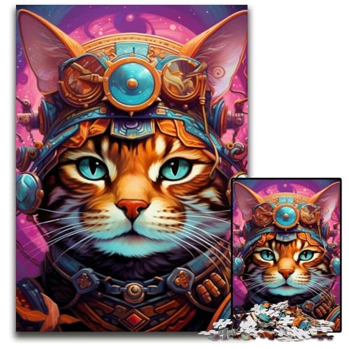 1000-teiliges Puzzle für Erwachsene „Der Kater mit dem Hut“, Holzpuzzle, anspruchsvolles Denkspiel für Teenager, unterhaltsames interaktives Spiel für die ganze Familie, 50x75cm/19,68x29,52 Zoll 1000-teiliges Puzzle für Erwachsene „Der Kater mit dem Hut“, Holzpuzzle, anspruchsvolles Denkspiel für Teenager, unterhaltsames interaktives Spiel für die ganze Familie, 50x75cm/19,68x29,52 Zoll von RZFWJL