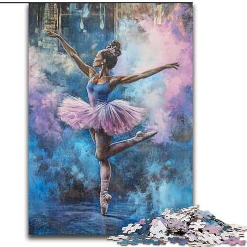 1000-teiliges Puzzle für Erwachsene und Jugendliche, Balletttänzerin, Lernspielzeug für Kinder ab 14 Jahren, ganze Familie (Größe 26x38cm) von RZFWJL