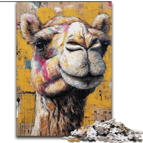 1000-teiliges Puzzle für Erwachsene und Jugendliche, Kamelkunst, Lernspielzeug für Kinder ab 14 Jahren, ganze Familie (Größe 50x75cm) von RZFWJL