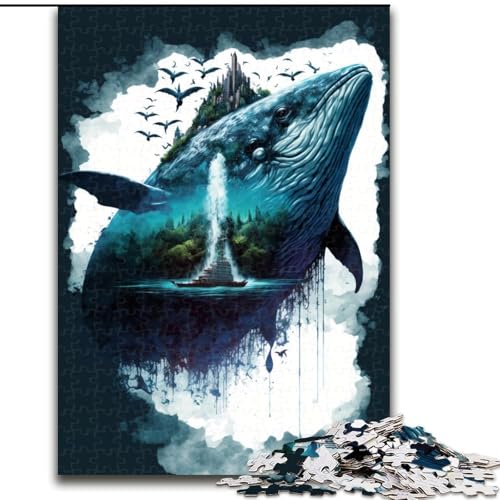 1000-teiliges Puzzle für Erwachsene und Jugendliche, Wal in den Bäumen, Lernspielzeug für Kinder ab 14 Jahren, ganze Familie (Größe 26x38cm) von RZFWJL