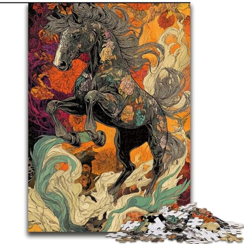 1000-teiliges Puzzle für Erwachsene und Jugendliche, magisches Pferd, Lernspielzeug für Kinder ab 14 Jahren, ganze Familie (Größe 50x75cm) von RZFWJL