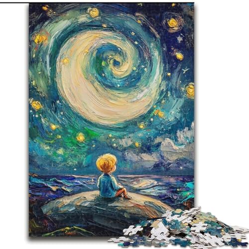 1000-teiliges Puzzle für Erwachsene und Jugendliche Der kleine Prinz des Nachthimmels, lustige Spiele für die ganze Familie, ganze Familie (Größe 26x38cm) von RZFWJL