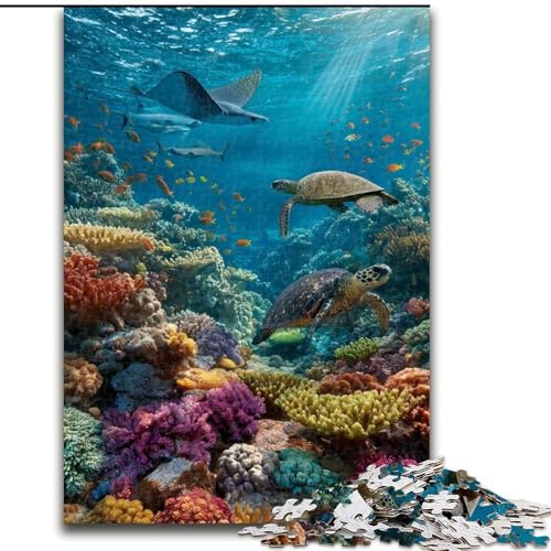 1000-teiliges Puzzle für Erwachsene und Jugendliche Sea World, Lernspielzeug für Kinder ab 14 Jahren, ganze Familie (Größe 26x38cm) von RZFWJL