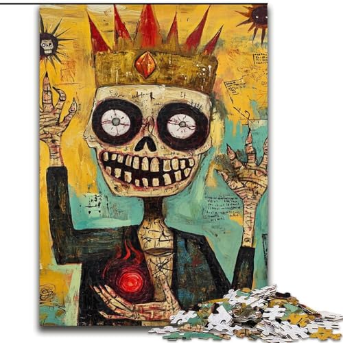 1000-teiliges Puzzle für Erwachsene und Jugendliche im Basquiat-Stil, trainieren Sie Ihr Gehirn und Ihre Hände Einzigartige Geburtstags- und Geschenkideen für Kinder ab 14 Jahren (Größe 26x38cm) von RZFWJL