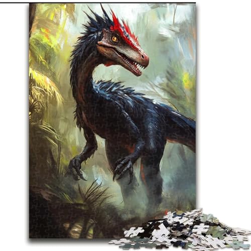 1000-teiliges Puzzle für Jugendliche und Erwachsene, Dinosaurier, Lernspielzeug für Kinder ab 14 Jahren, ganze Familie (Größe 26x38cm) von RZFWJL