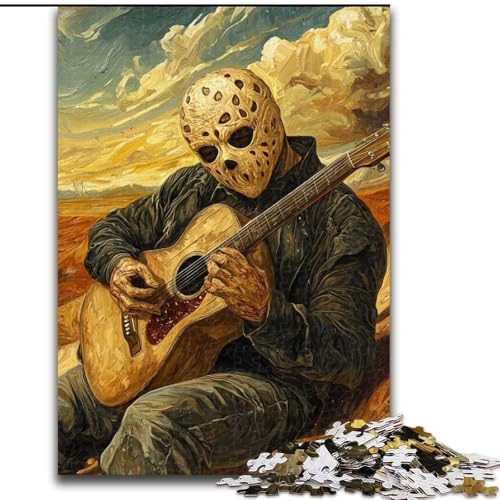 1000-teiliges Puzzle für Jugendliche und Erwachsene, Gitarre Spielen unter den Sternen, Lernspielzeug für Kinder ab 14 Jahren, ganze Familie (Größe 50x75cm) von RZFWJL