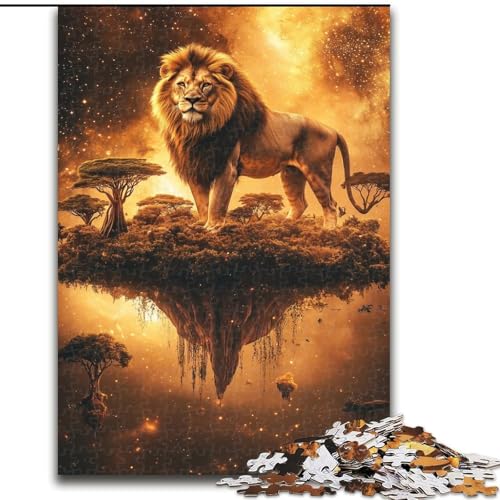 1000-teiliges Puzzle für Jugendliche und Erwachsene, Löwe, Lernspielzeug für Kinder ab 14 Jahren, ganze Familie (Größe 26x38cm) von RZFWJL