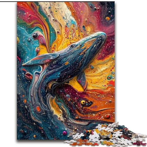 1000-teiliges Puzzle für Jugendliche und Erwachsene, geheimnisvoller Wal, Lernspielzeug für Kinder ab 14 Jahren, ganze Familie (Größe 26x38cm) von RZFWJL