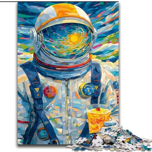 1000-teiliges Puzzle für Teenager, Astronaut, Dekomprimierendes intellektuelles Lernspielzeug, Geburtstagsgeschenk, Geschenke (Größe 50x75cm) von RZFWJL