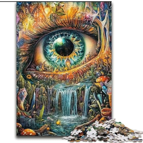 1000-teiliges Puzzle für Teenager, Auge des Berges, Lernspielzeug, Familienspiele, einzigartige Geburtstags- und Geschenkideen (Größe 26x38cm) von RZFWJL
