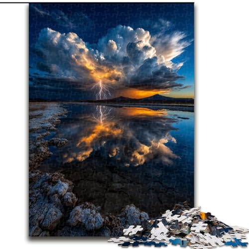 1000-teiliges Puzzle für Teenager, Geschenke, wunderschöne Berge und Seen, für Lernspiele, Herausforderungsspielzeug, verbessert das Gedächtnis für 14-Jährige (Größe 26x38cm) von RZFWJL