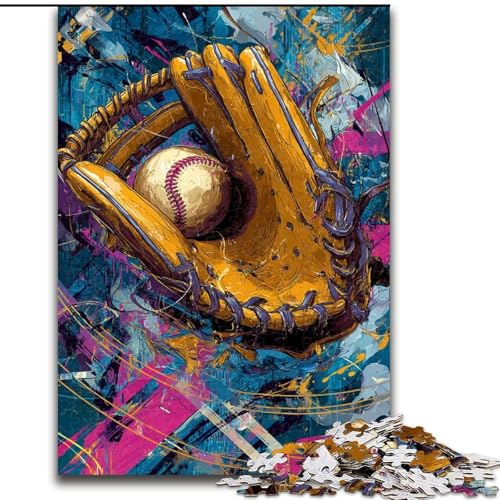 1000-teiliges Puzzle für Teenager, Geschenke zum Thema Baseballsport, für Lernspiele, Herausforderungsspielzeug, zur Verbesserung des Gedächtnisses für 14-Jährige (Größe 50x75cm) von RZFWJL