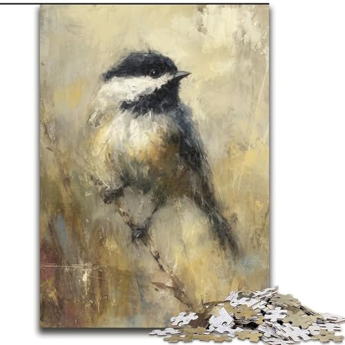 1000-teiliges Puzzle für Teenager, Spatz, Dekomprimierendes intellektuelles Lernspielzeug, Geburtstagsgeschenk (Größe 26x38cm) von RZFWJL
