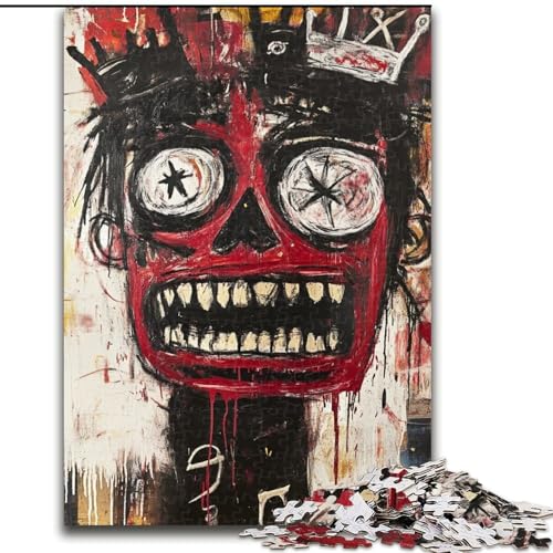 1000-teiliges Puzzle im Basquiat-Stil, dekomprimierendes intellektuelles Lernspielzeug, Geburtstagsgeschenk, Geschenke, Wandkunst (Größe 50x75cm) von RZFWJL