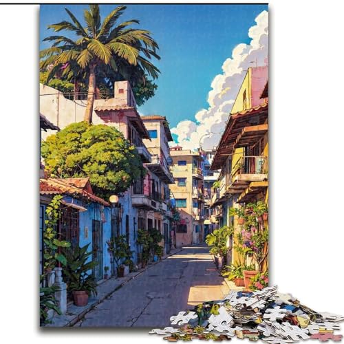 1000-teiliges Puzzle im japanischen Stil aus Pappe, anspruchsvolles Denkspiel für Teenager, Spaß für den Familienspieleabend, 1000 Teile(26x38cm) von RZFWJL