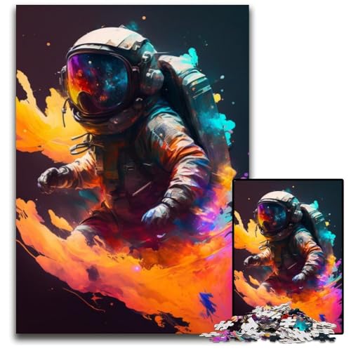 1000-teiliges Puzzle mit Astronautennebel, Papppuzzle, pädagogisches Denkspiel, künstlerische Heim- und Bürodekoration, ab 14 Jahren, 26x38cm/10,23x14,96 Zoll 1000-teiliges Puzzle mit Astronautennebel, Papppuzzle, pädagogisches Denkspiel, künstlerische Heim- und Bürodekoration, ab 14 Jahren, 26x38cm/10,23x14,96 Zoll von RZFWJL