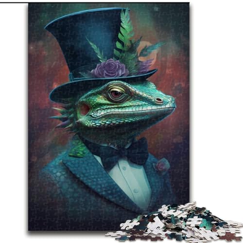 1000-teiliges Puzzle mit Eidechsenmotiv aus Holz, anspruchsvolles Denkspiel für Teenager, Spaß für den Spieleabend mit der Familie, 1000 Teile(50x75cm) von RZFWJL