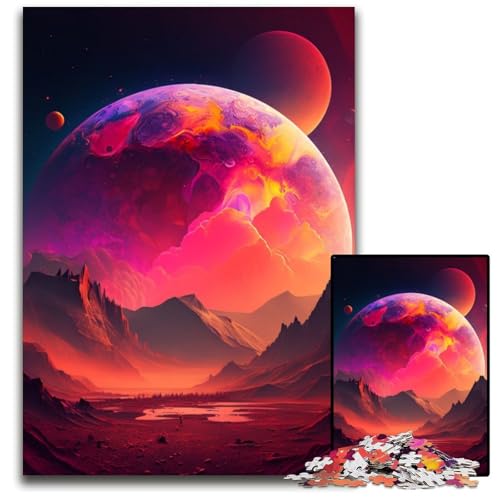 Alien Planet Puzzle für Erwachsene, 1000-teiliges Holzpuzzle für Erwachsene, Teenager, Paare und Freunde zum Geburtstag, Weihnachten, 50x75cm/19,68x29,52 Zoll Alien Planet Puzzle für Erwachsene, 1000-teiliges Holzpuzzle für Erwachsene, Teenager, Paare und Freunde zum Geburtstag, Weihnachten, 50x75cm/19,68x29,52 Zoll von RZFWJL