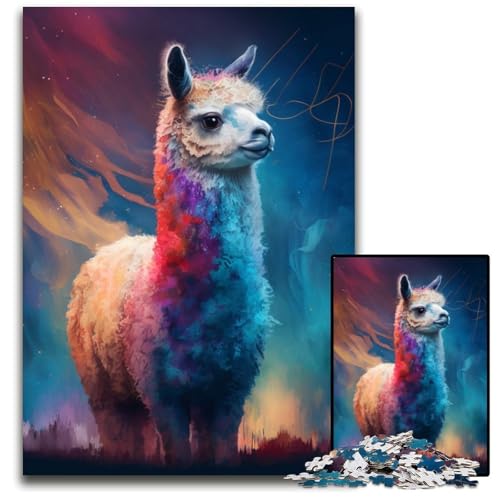 Alpaka-Puzzle für Erwachsene, 1000 Teile, Papppuzzle, anspruchsvolles Denkspiel für Teenager, interaktives Familienspiel, 26x38cm/10,23x14,96 Zoll Alpaka-Puzzle für Erwachsene, 1000 Teile, Papppuzzle, anspruchsvolles Denkspiel für Teenager, interaktives Familienspiel, 26x38cm/10,23x14,96 Zoll von RZFWJL