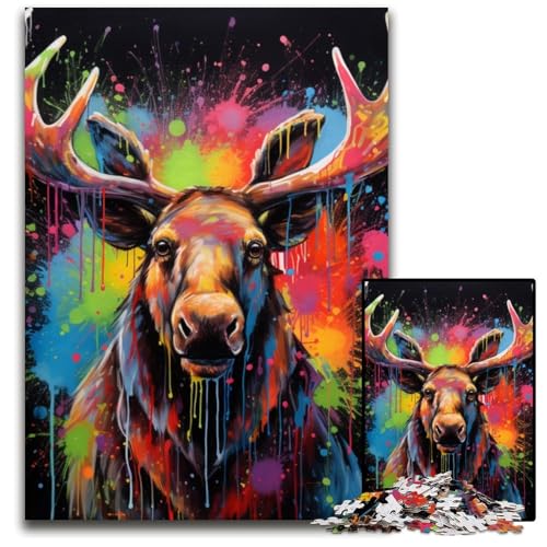 Alpaka-Puzzle für Erwachsene, 1000 Teile, Unmögliches Puzzle für Erwachsene, Denksportaufgabe, Spiel für Erwachsene, interaktive Familienaktivität, 26x38cm/10,23x14,96 Zoll von RZFWJL