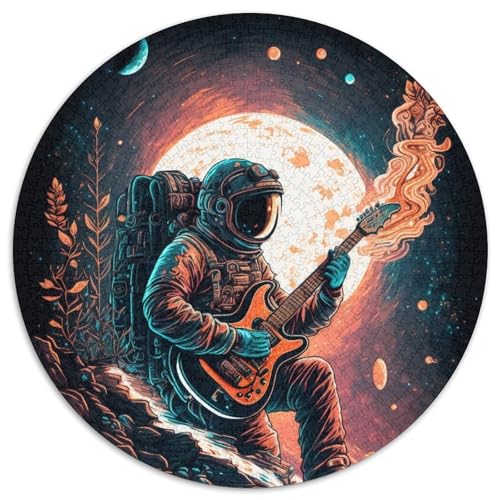 Astronaut spielt Gitarre, 1000-teiliges Puzzle, anspruchsvolle Puzzles, kompliziertes Design für Teenager, DIY-Dekor und gehirnfördernder Spaß, 67,5 x 67,5 cm von RZFWJL