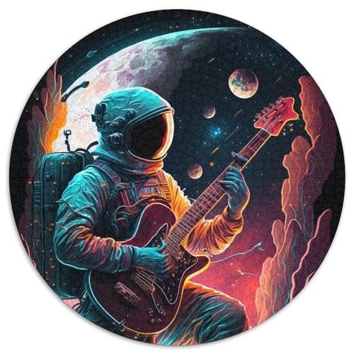 Astronaut spielt Gitarre, Puzzle für Erwachsene, 1000-teiliges Puzzle für Erwachsene, perfekt für Teenager und Sammler, ideale Heimdekoration und Reisegeschenk, 67,5 x 67,5 cm von RZFWJL