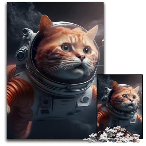 Astronauten-Katzen-Puzzle 1000 Teile für Erwachsene, Puzzle für Erwachsene, Lernspielzeug für Teenager, Heimbüro-Dekor, 50x75cm/19,68x29,52 Zoll Astronauten-Katzen-Puzzle 1000 Teile für Erwachsene, Puzzle für Erwachsene, Lernspielzeug für Teenager, Heimbüro-Dekor, 50x75cm/19,68x29,52 Zoll von RZFWJL