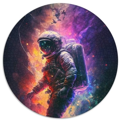 Astronauten-Puzzle 1000 Teile für Erwachsene, 1000-teiliges rundes Puzzle, Spaß für die ganze Familie, Basteln, perfekt für Geburtstage, Feiertage, 67,5 x 67,5 cm Astronauten-Puzzle 1000 Teile für Erwachsene, 1000-teiliges rundes Puzzle, Spaß für die ganze Familie, Basteln, perfekt für Geburtstage, Feiertage, 67,5 x 67,5 cm von RZFWJL
