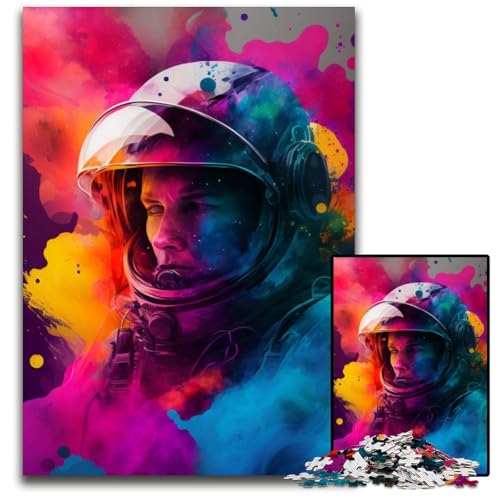 Astronauten-Puzzle 1000 Teile für Erwachsene, Papppuzzle, Teenager, Paare und Freunde zum Geburtstag, Weihnachten, 26x38cm/10,23x14,96 Zoll Astronauten-Puzzle 1000 Teile für Erwachsene, Papppuzzle, Teenager, Paare und Freunde zum Geburtstag, Weihnachten, 26x38cm/10,23x14,96 Zoll von RZFWJL