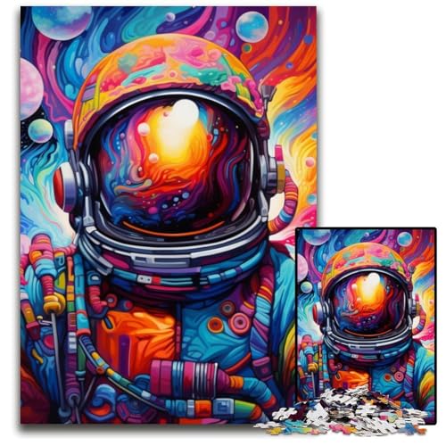 Astronauten-Puzzle für Erwachsene, 1000 Teile, Unmögliches Puzzle für Erwachsene, Denksportaufgabe, Spiel für Erwachsene, interaktive Familienaktivität, 26x38cm/10,23x14,96 Zoll von RZFWJL