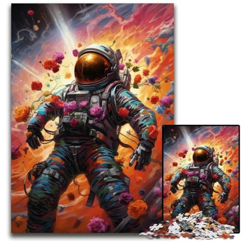 Astronauten-Puzzle für Erwachsene, 1000 Teile, Unmögliches Puzzle für Erwachsene, Denksportaufgabe, Spiel für Erwachsene, interaktive Familienaktivität, 26x38cm/10,23x14,96 Zoll von RZFWJL