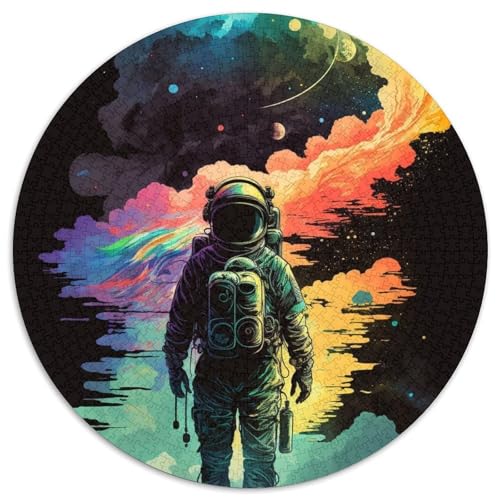Astronauten-Puzzle mit 1000 Teilen, runde Puzzles mit 1000 Teilen für Erwachsene, anspruchsvolles Denkspiel – entspannendes Spielzeug für Teenager, 67,5 x 67,5 cm Astronauten-Puzzle mit 1000 Teilen, runde Puzzles mit 1000 Teilen für Erwachsene, anspruchsvolles Denkspiel – entspannendes Spielzeug für Teenager, 67,5 x 67,5 cm von RZFWJL