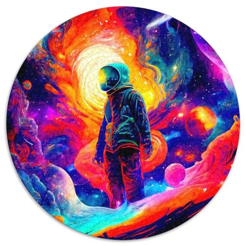 Astronauten-Rätsel, bunt, 1000 Teile, rund, 1000 Teile, Denksportaufgabe, Spiel für Erwachsene, interaktive Familienaktivität, 67,5 x 67,5 cm Astronauten-Rätsel, bunt, 1000 Teile, rund, 1000 Teile, Denksportaufgabe, Spiel für Erwachsene, interaktive Familienaktivität, 67,5 x 67,5 cm von RZFWJL
