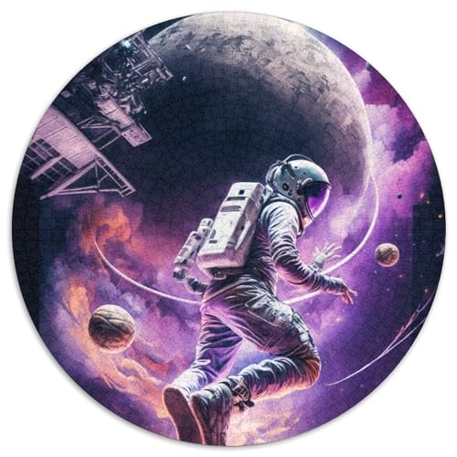 Astronauten Spielen Basketball, 1000-teiliges Puzzle für Erwachsene, für Teenager und Jugendliche, ideales Geburtstags, 67,5 x 67,5 cm von RZFWJL