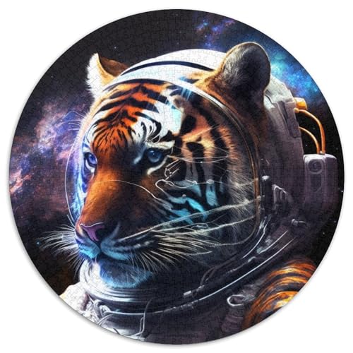 Astronauten-Tiger-Puzzle 1000 Teile für Erwachsene, 1000-teiliges rundes Puzzle, Spaß für die ganze Familie, Basteln, perfekt für Geburtstage, Feiertage, 67,5 x 67,5 cm Astronauten-Tiger-Puzzle 1000 Teile für Erwachsene, 1000-teiliges rundes Puzzle, Spaß für die ganze Familie, Basteln, perfekt für Geburtstage, Feiertage, 67,5 x 67,5 cm von RZFWJL