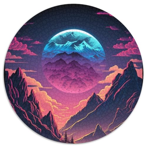 Berggipfel-Puzzle 1000 Teile für Erwachsene, 1000-teiliges rundes Puzzle, Spaß für die ganze Familie, Basteln, perfekt für Geburtstage, Feiertage, 67,5 x 67,5 cm Berggipfel-Puzzle 1000 Teile für Erwachsene, 1000-teiliges rundes Puzzle, Spaß für die ganze Familie, Basteln, perfekt für Geburtstage, Feiertage, 67,5 x 67,5 cm von RZFWJL
