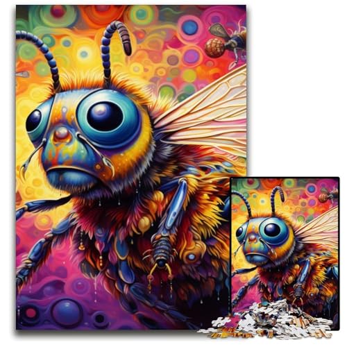 Bienen-Puzzle für Erwachsene, 1000-teiliges, schwieriges Puzzle für Erwachsene, Denkspiel für Teenager und Familieninteraktion, 50x75cm/19,68x29,52 Zoll von RZFWJL