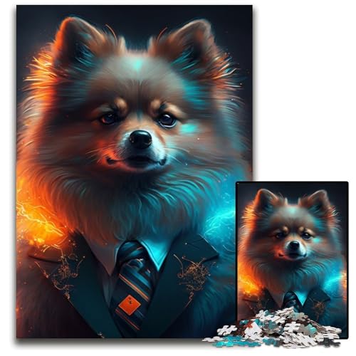 Boss Pomeranian Puzzle für Erwachsene, 1000 Teile, Unmögliches Puzzle für Erwachsene, Denksportaufgabe, Spiel für Erwachsene, interaktive Familienaktivität, 50x75cm/19,68x29,52 Zoll Boss Pomeranian Puzzle für Erwachsene, 1000 Teile, Unmögliches Puzzle für Erwachsene, Denksportaufgabe, Spiel für Erwachsene, interaktive Familienaktivität, 50x75cm/19,68x29,52 Zoll von RZFWJL