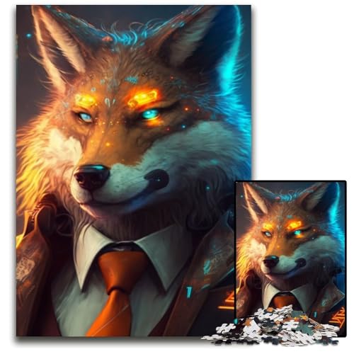 Boss Wolf Puzzle 1000 Teile für Erwachsene, Puzzle für Erwachsene, Lernspielzeug für Teenager, Heimbüro-Dekor, 50x75cm/19,68x29,52 Zoll Boss Wolf Puzzle 1000 Teile für Erwachsene, Puzzle für Erwachsene, Lernspielzeug für Teenager, Heimbüro-Dekor, 50x75cm/19,68x29,52 Zoll von RZFWJL