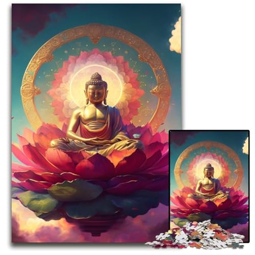 Buddha-Puzzle 1000 Teile für Erwachsene, Puzzle für Erwachsene, Lernspielzeug für Jugendliche, Heimbüro-Dekor, 50x75cm/19,68x29,52 Zoll Buddha-Puzzle 1000 Teile für Erwachsene, Puzzle für Erwachsene, Lernspielzeug für Jugendliche, Heimbüro-Dekor, 50x75cm/19,68x29,52 Zoll von RZFWJL