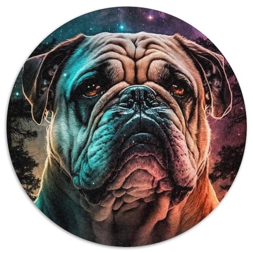 Bulldog 1000-teiliges Puzzle, runde Puzzles 1000 Teile für Erwachsene, anspruchsvolles Denkspiel – entspannendes Spielzeug für Teenager, 67,5 x 67,5 cm Bulldog 1000-teiliges Puzzle, runde Puzzles 1000 Teile für Erwachsene, anspruchsvolles Denkspiel – entspannendes Spielzeug für Teenager, 67,5 x 67,5 cm von RZFWJL