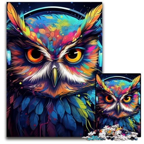 Bunte Kunst-Eule, Puzzle für Erwachsene, 1000 Teile, Unmögliches Puzzle für Erwachsene, Denksportaufgabe, Spiel für Erwachsene, interaktive Aktivität für die Familie, 26x38cm/10,23x14,96 Zoll Bunte Kunst-Eule, Puzzle für Erwachsene, 1000 Teile, Unmögliches Puzzle für Erwachsene, Denksportaufgabe, Spiel für Erwachsene, interaktive Aktivität für die Familie, 26x38cm/10,23x14,96 Zoll von RZFWJL