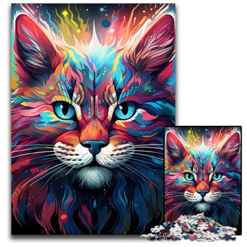 Bunte Luchs-Puzzles für 1000 Teile, Denksportaufgabe, Geschenk, pädagogische Aktivität für Teenager, 50x75cm/19,68x29,52 Zoll Bunte Luchs-Puzzles für 1000 Teile, Denksportaufgabe, Geschenk, pädagogische Aktivität für Teenager, 50x75cm/19,68x29,52 Zoll von RZFWJL