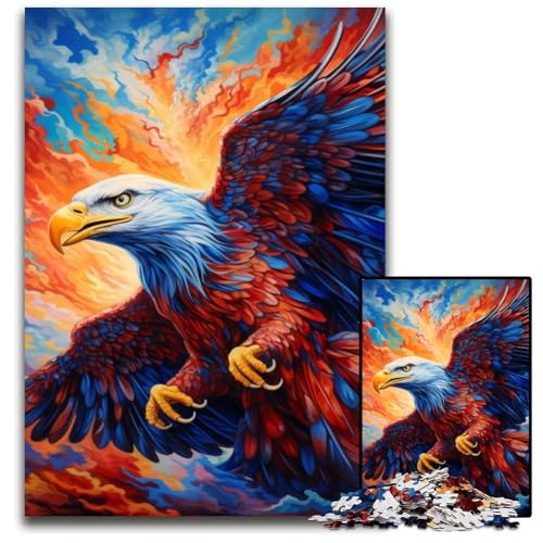 Buntes Adler-Puzzle für Erwachsene, 1000-teiliges Puzzle für Erwachsene, anspruchsvolles Denkspiel für Teenager, unterhaltsames interaktives Spiel für die ganze Familie, 50x75cm/19,68x29,52 Zoll Buntes Adler-Puzzle für Erwachsene, 1000-teiliges Puzzle für Erwachsene, anspruchsvolles Denkspiel für Teenager, unterhaltsames interaktives Spiel für die ganze Familie, 50x75cm/19,68x29,52 Zoll von RZFWJL