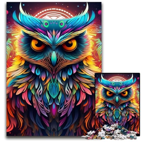 Buntes Eulen-Puzzle für Erwachsene, 1000 Teile, Holzpuzzle, anspruchsvolles Denkspiel für Teenager, unterhaltsames interaktives Spiel für die ganze Familie, 50x75cm/19,68x29,52 Zoll Buntes Eulen-Puzzle für Erwachsene, 1000 Teile, Holzpuzzle, anspruchsvolles Denkspiel für Teenager, unterhaltsames interaktives Spiel für die ganze Familie, 50x75cm/19,68x29,52 Zoll von RZFWJL