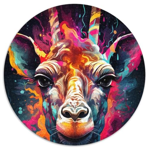 Buntes Giraffengemälde, Puzzle für Erwachsene, 1000 Teile, Puzzle für Erwachsene, Denksportaufgabe, interaktives Familienspiel, geeignet für Kinder ab 14 Jahren, 67,5 x 67,5 cm Buntes Giraffengemälde, Puzzle für Erwachsene, 1000 Teile, Puzzle für Erwachsene, Denksportaufgabe, interaktives Familienspiel, geeignet für Kinder ab 14 Jahren, 67,5 x 67,5 cm von RZFWJL