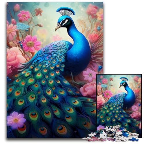 Buntes Kunst-Pfauen-Puzzle 1000 Teile für Erwachsene, Puzzle für Erwachsene, Lernspielzeug für Teenager, Heimbüro-Dekor, 50x75cm/19,68x29,52 Zoll Buntes Kunst-Pfauen-Puzzle 1000 Teile für Erwachsene, Puzzle für Erwachsene, Lernspielzeug für Teenager, Heimbüro-Dekor, 50x75cm/19,68x29,52 Zoll von RZFWJL